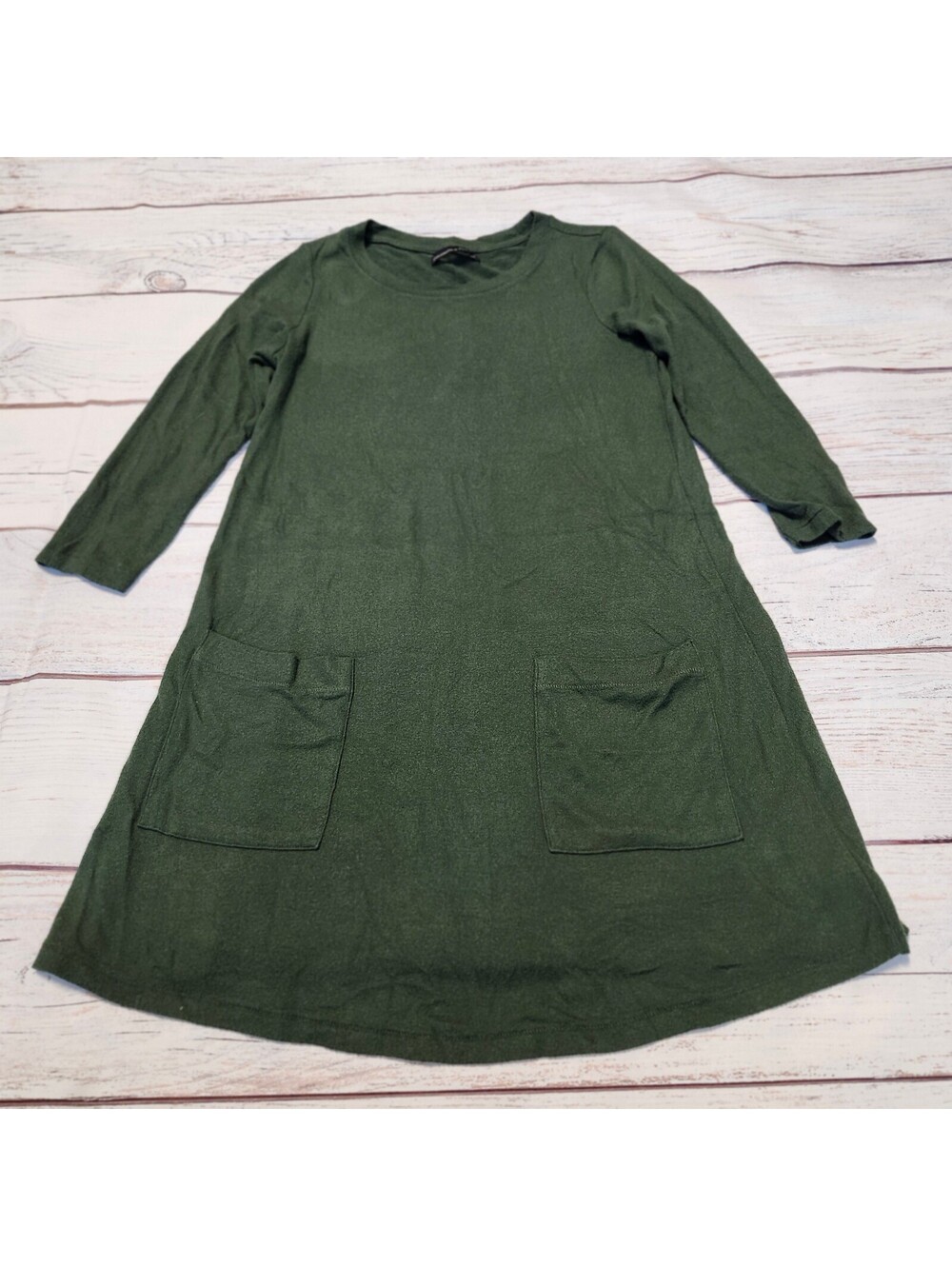 Abercrombie & Fitch Green Long Sleeve Pocket Dress Size Small